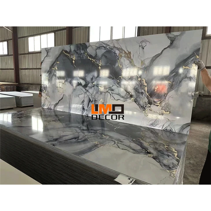 1220x2440mm Flexible PVC UV Marble Wall Panel