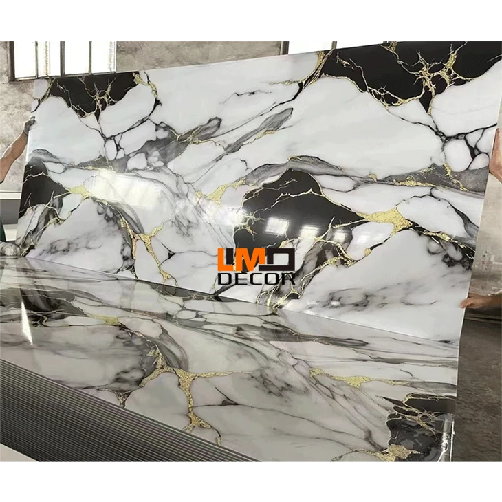 1220x2440mm Flexible PVC UV Marble Wall Panel