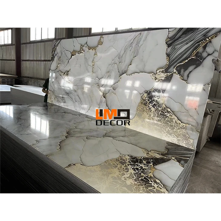 1220x2440mm Flexible PVC UV Marble Wall Panel
