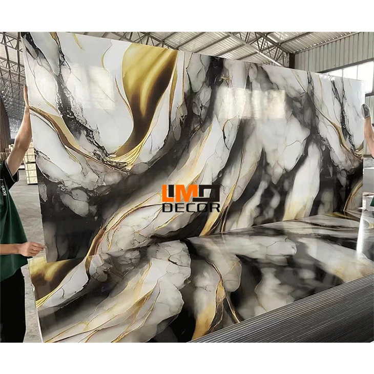 1220x2440mm Flexible PVC UV Marble Wall Panel